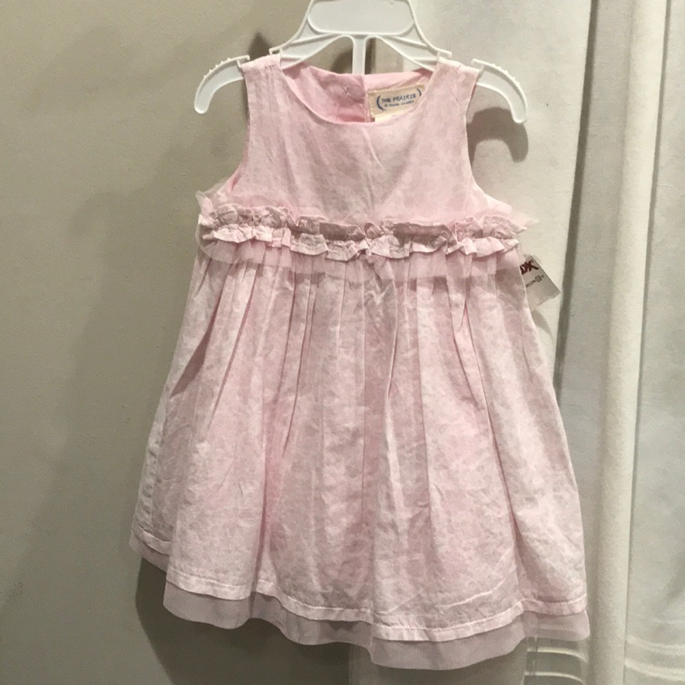 Baby girls light pink cotton dress